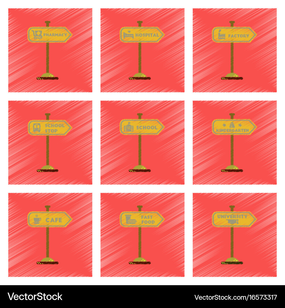Assembly flat shading style icons university vector image