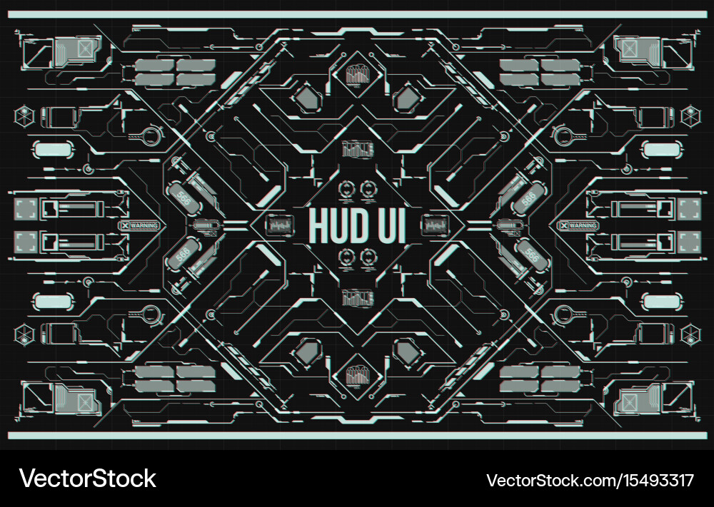 Background with futuristic user interface Vector Image