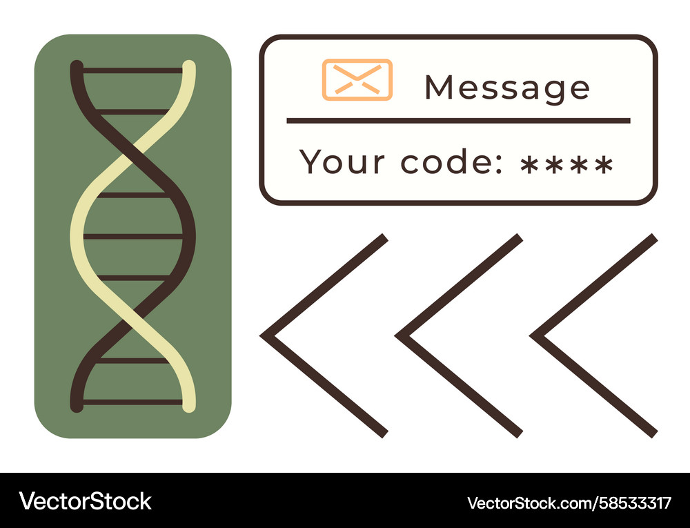 DNA Security & Data Flow Vector Image