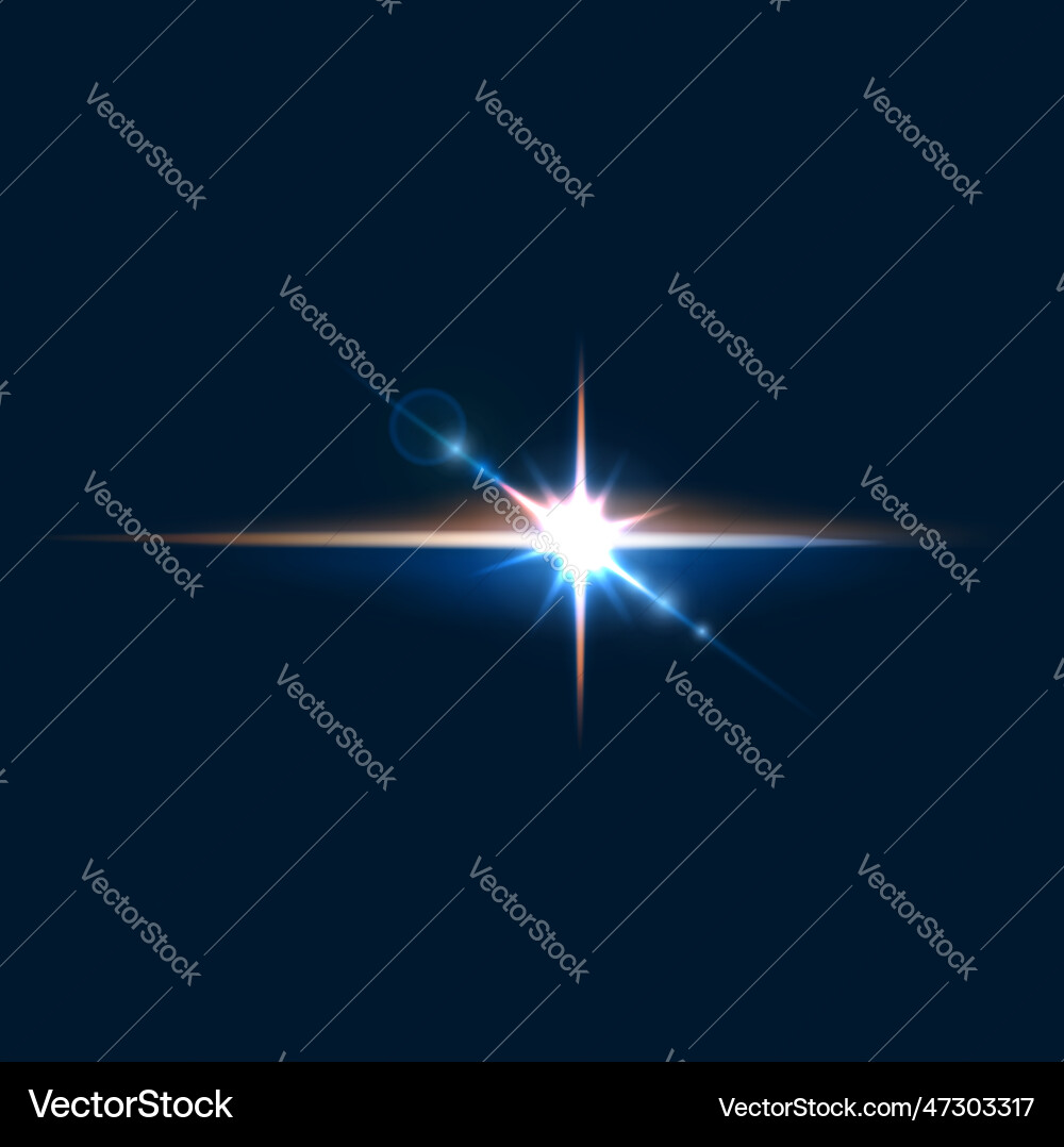 Dynamic Light Flare and Sparkle Effect vector image