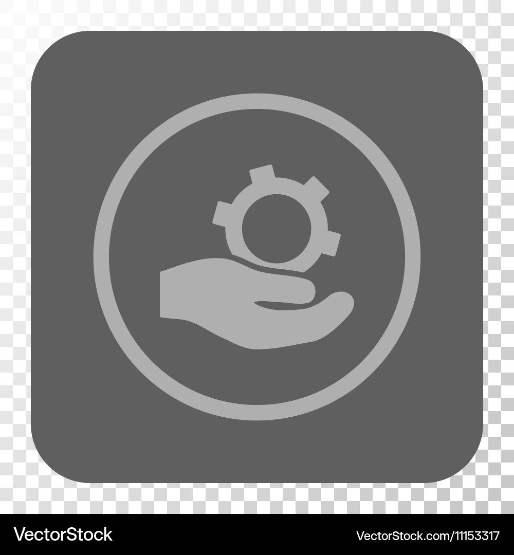 Engineering service rounded square button vector image