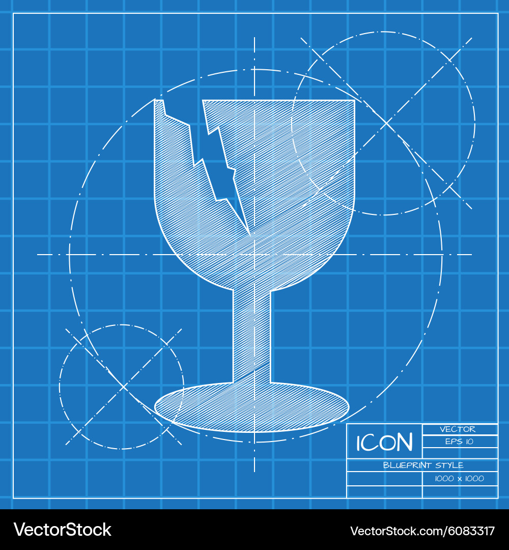 Fragile icon vector image