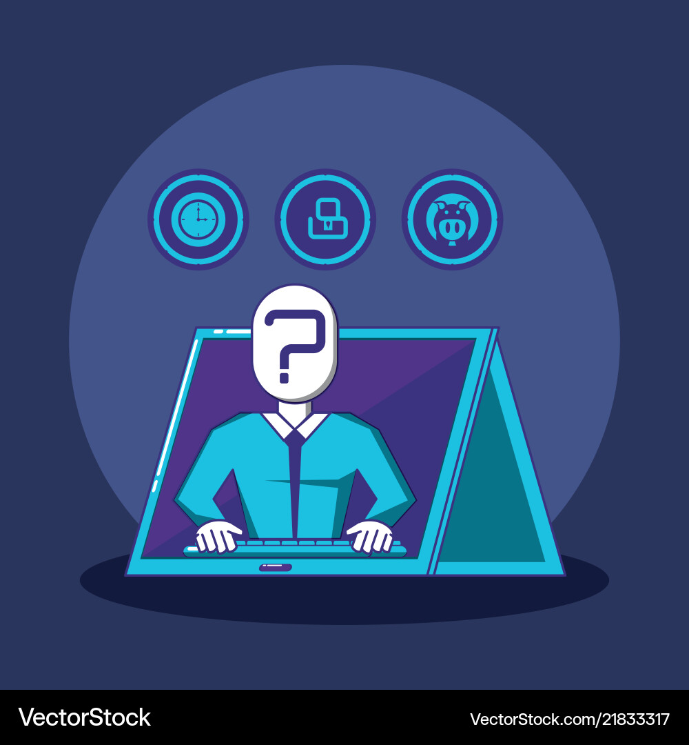Man using keyboard fintech concept Man using keyboard fintech concept vector image