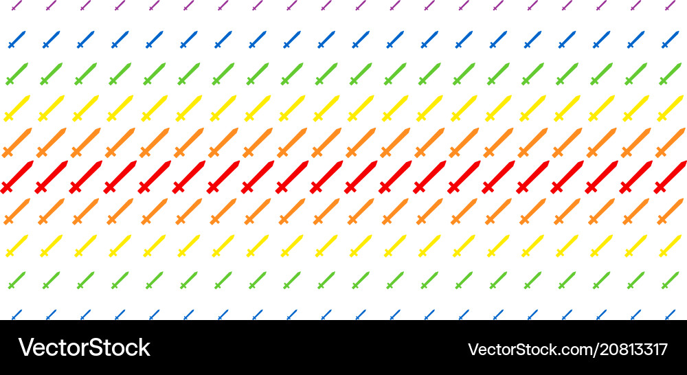 Schwertform Rasterspektrum Array vektorbild
