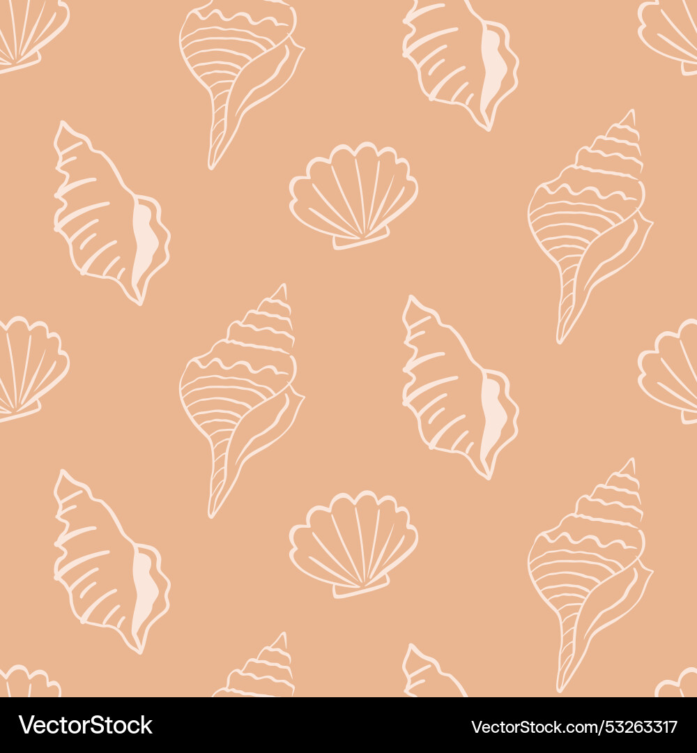 Sea Shell nahtlose Muster Ocean Seashell Print Sea Shell nahtlose Muster Ocean Seashell Print vektorbild