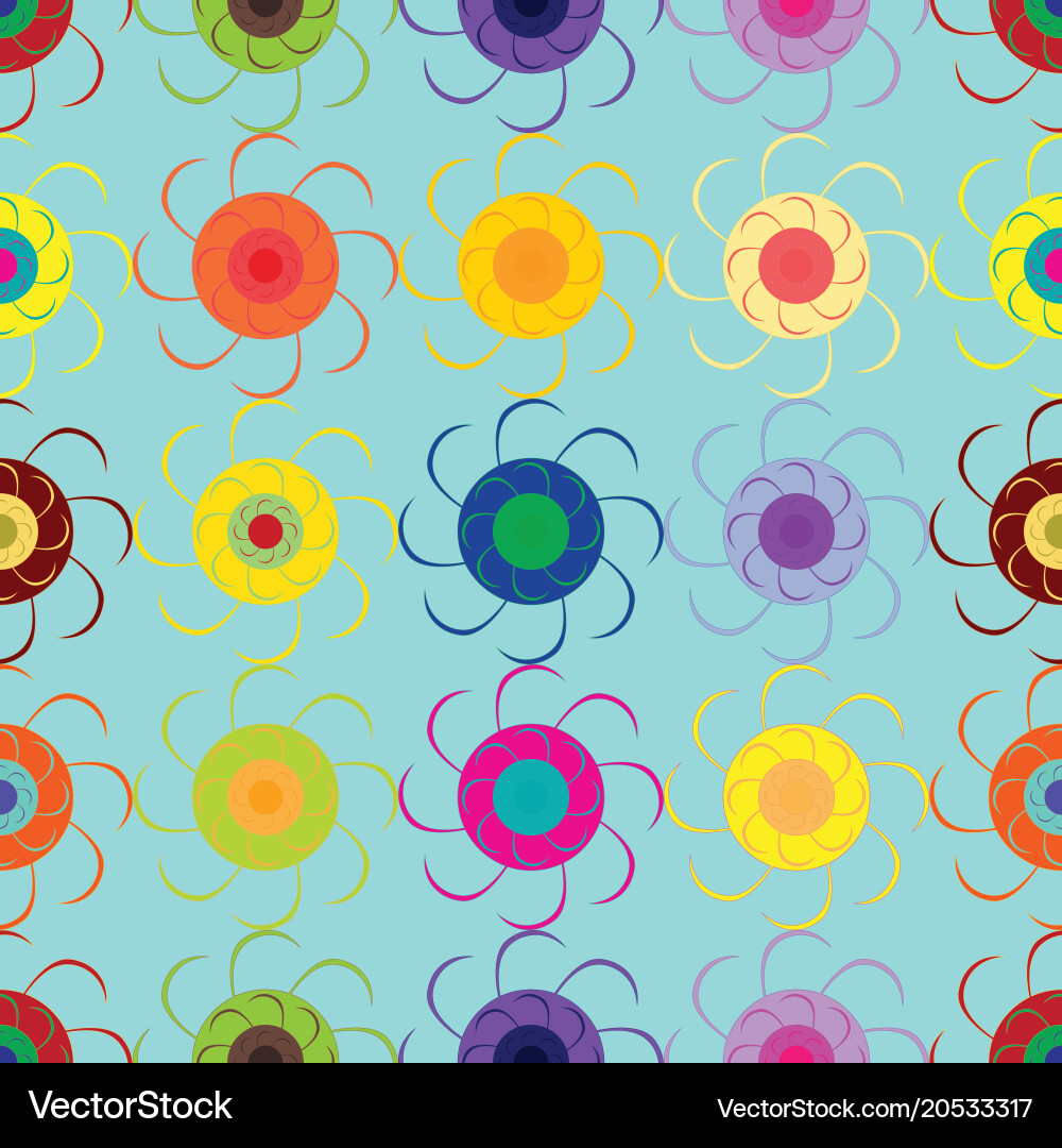 Seamless background from abstract round objects vector image