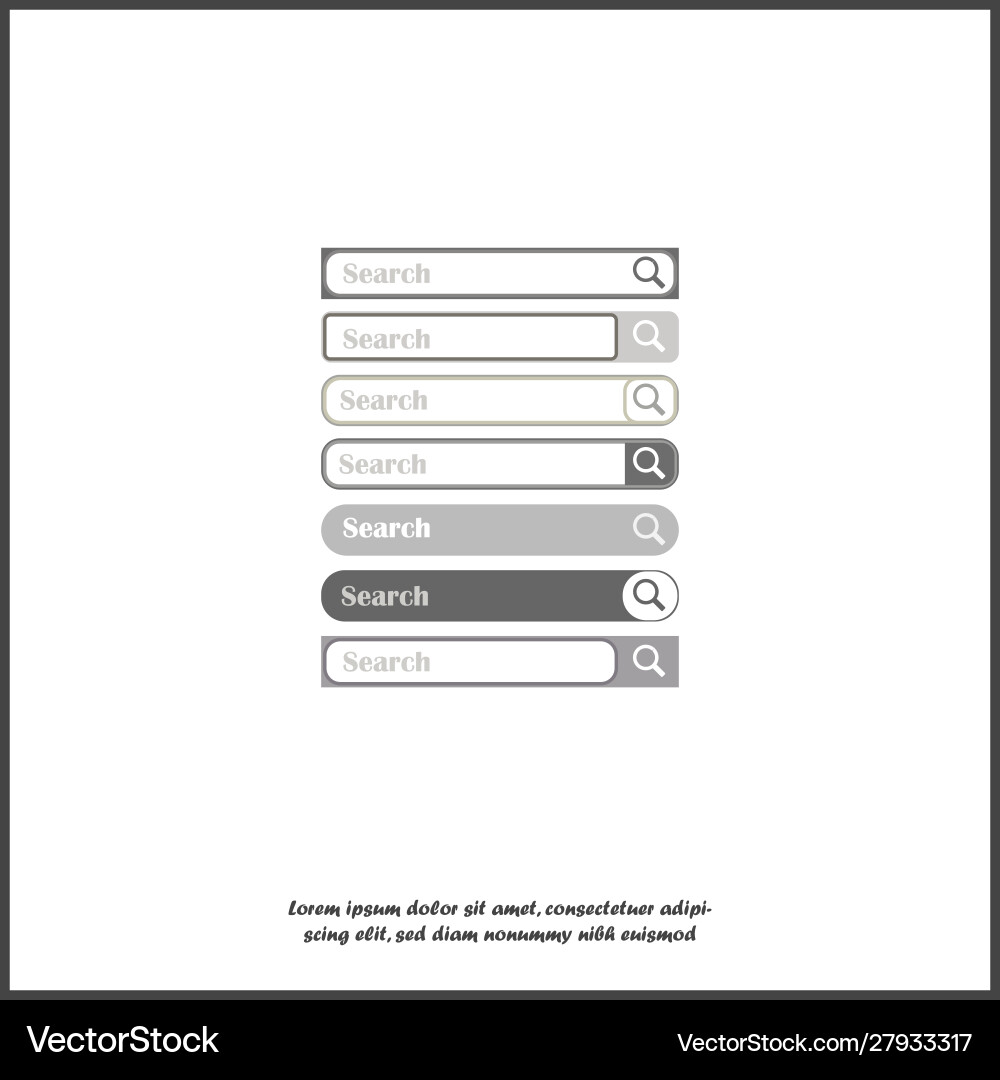 Search line image element for design set vector image
