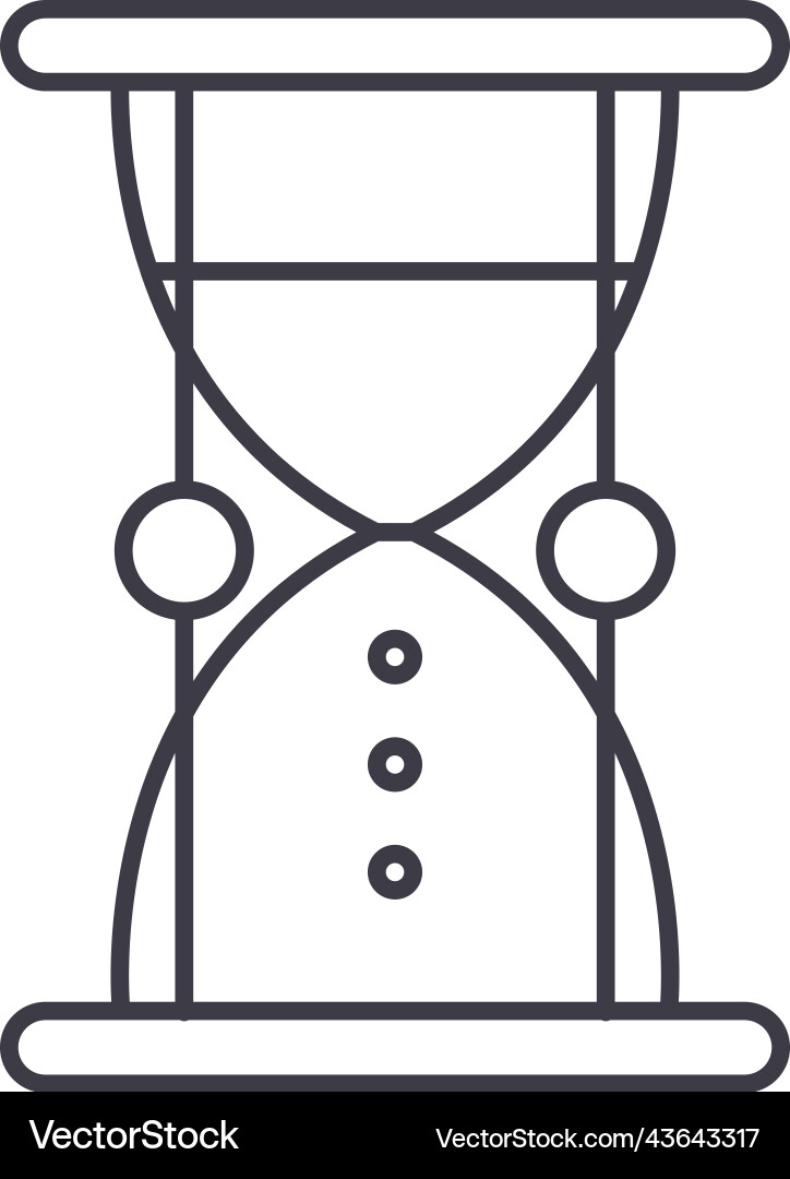 Time is money line icon outline symbol Time is money line icon outline symbol vector image