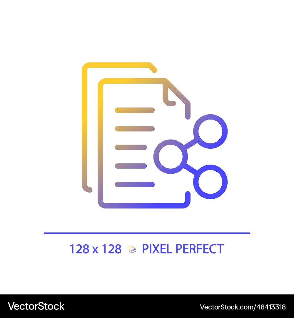 2d document sharing thin linear gradient icon 2d document sharing thin linear gradient icon Vector Image