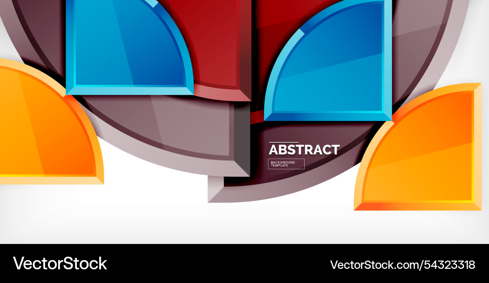 Abstract background - circles and round triangles Abstract background - circles and round triangles Vector Image