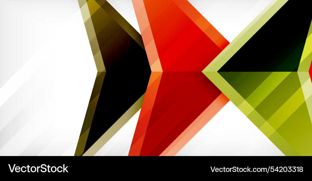 Abstract background color triangles and arrows Vector Image