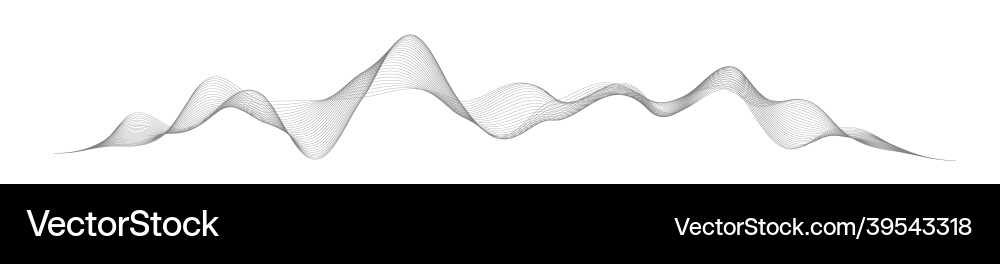 Abstract Sound Wave Pattern Vector Image