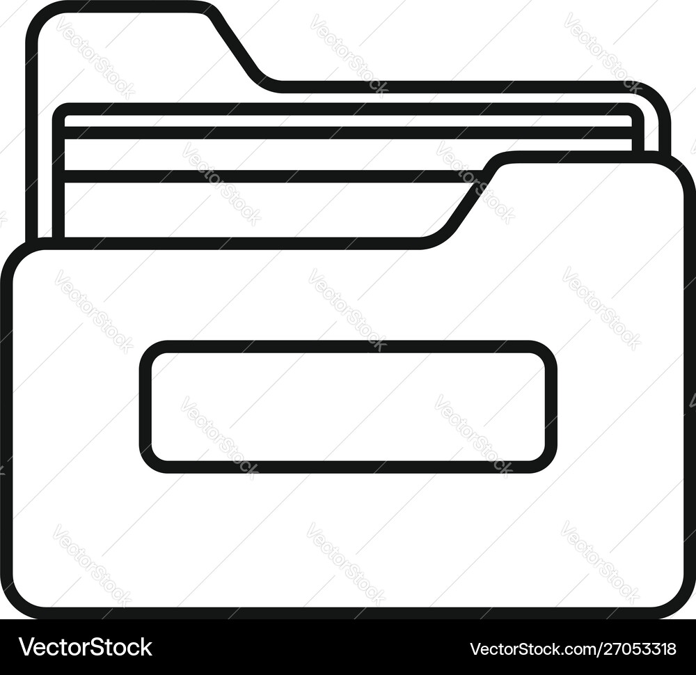 Archive file folder icon outline style Archive file folder icon outline style vector image