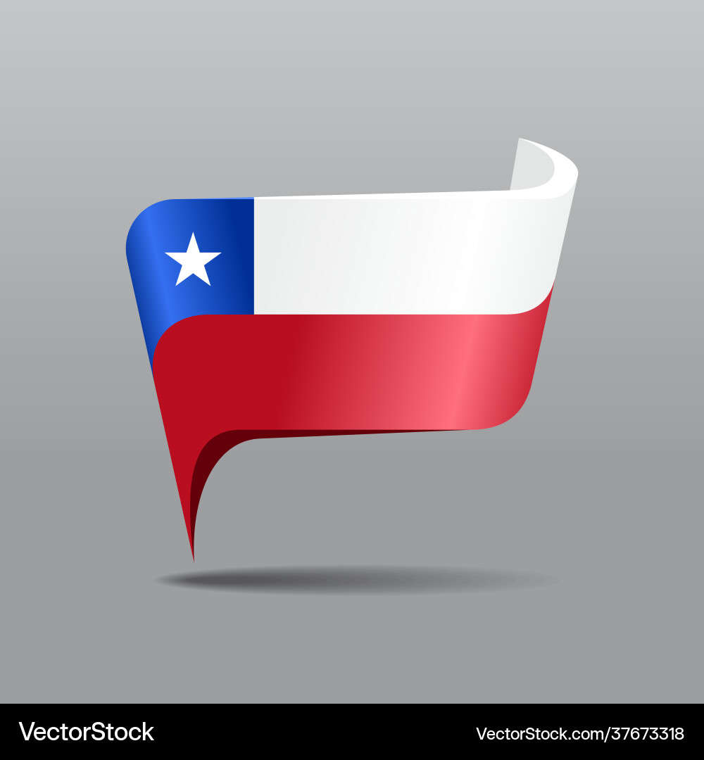 Chilean Flag Pointer Map Layout vector image