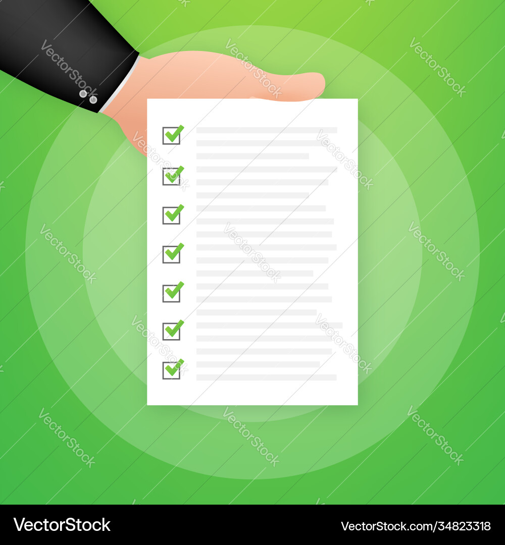 Clipboard with checklist icon Vector Image