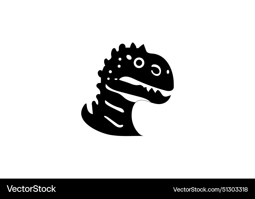 Create minimal style allosaurus icon design Vector Image