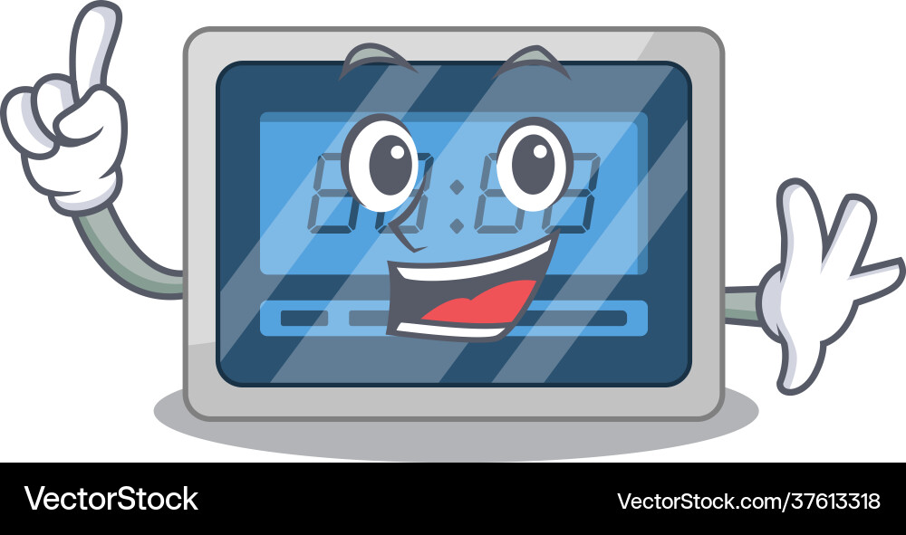 Digital timer caricature design style with one Vector Image