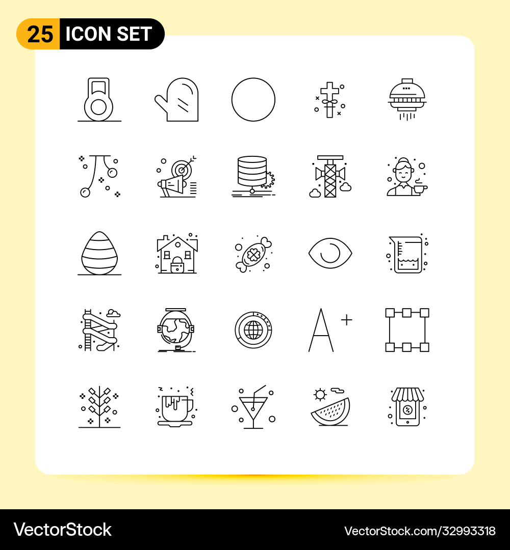Editable line pack 25 simple lines event Vector Image