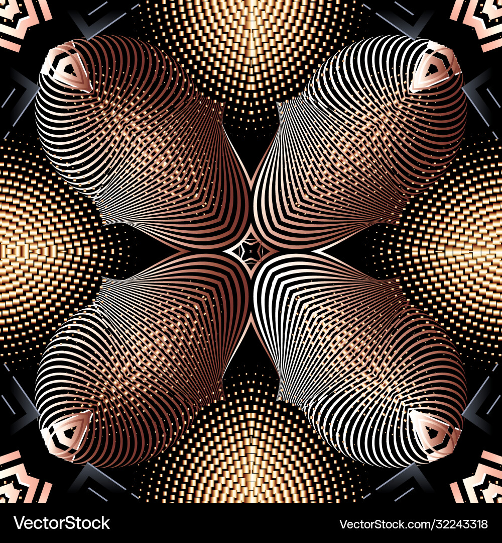 Futuristic Halftone Abstract Pattern Vector Image