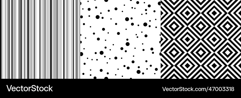 Geometric pattern grayscale set Geometric pattern grayscale set vector image
