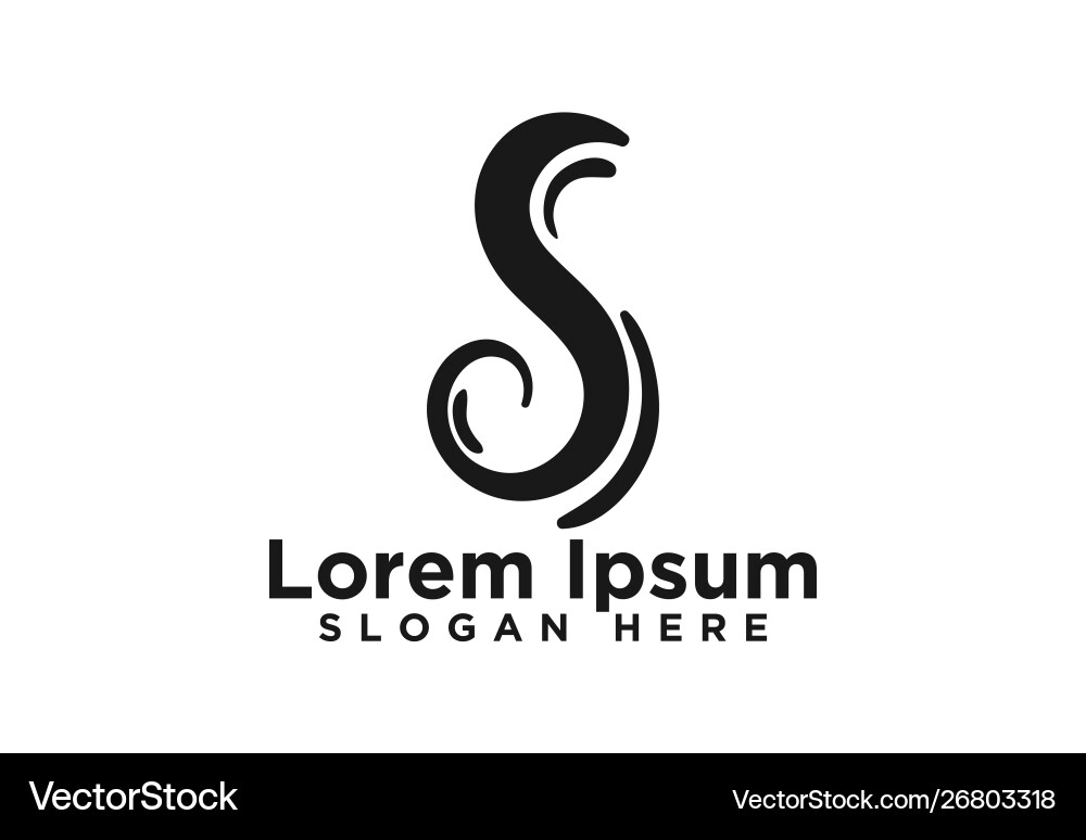 Letter s musical instrument logo design Letter s musical instrument logo design vector image