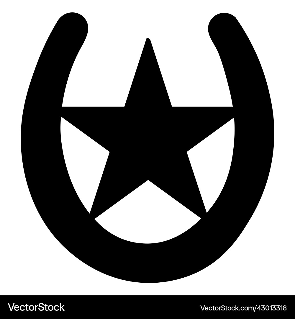 Lucky horseshoe silhouette – Royalty-Free Vector | VectorStock, image size:1000x1080