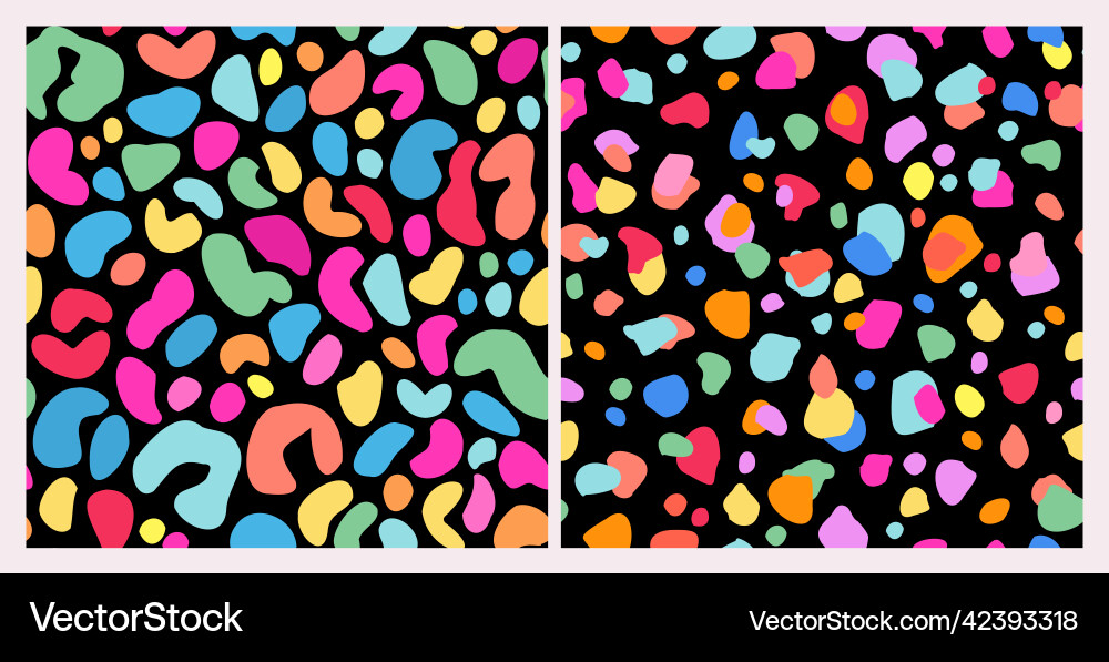 Rainbow Dots & Spots Pattern vector image