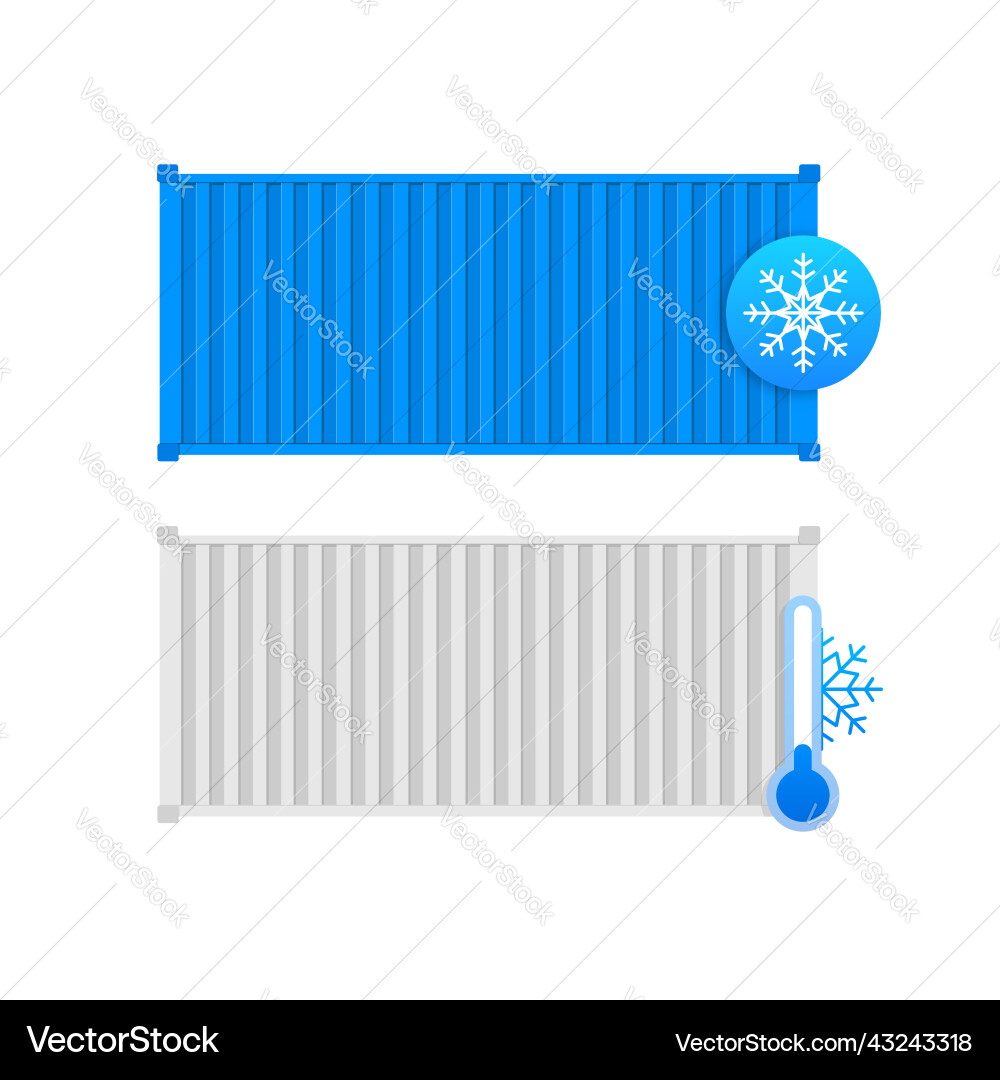 Refrigerated Container Transport Vector Image