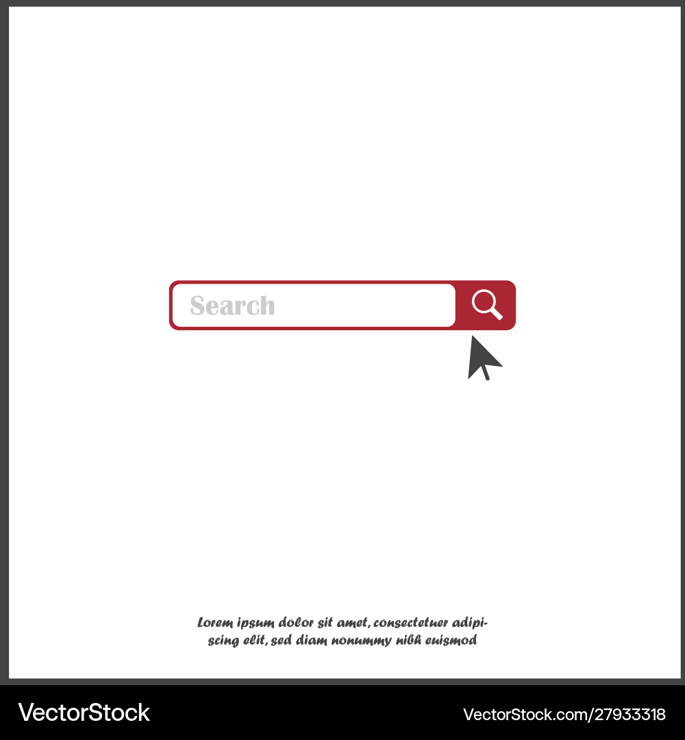Search line image element for design set vector image