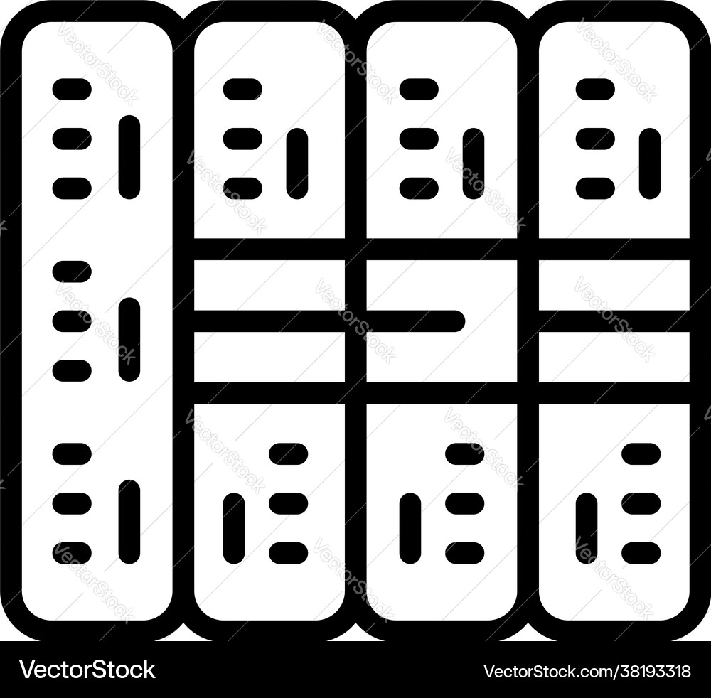 Server stack internet icon outline style Server stack internet icon outline style vector image