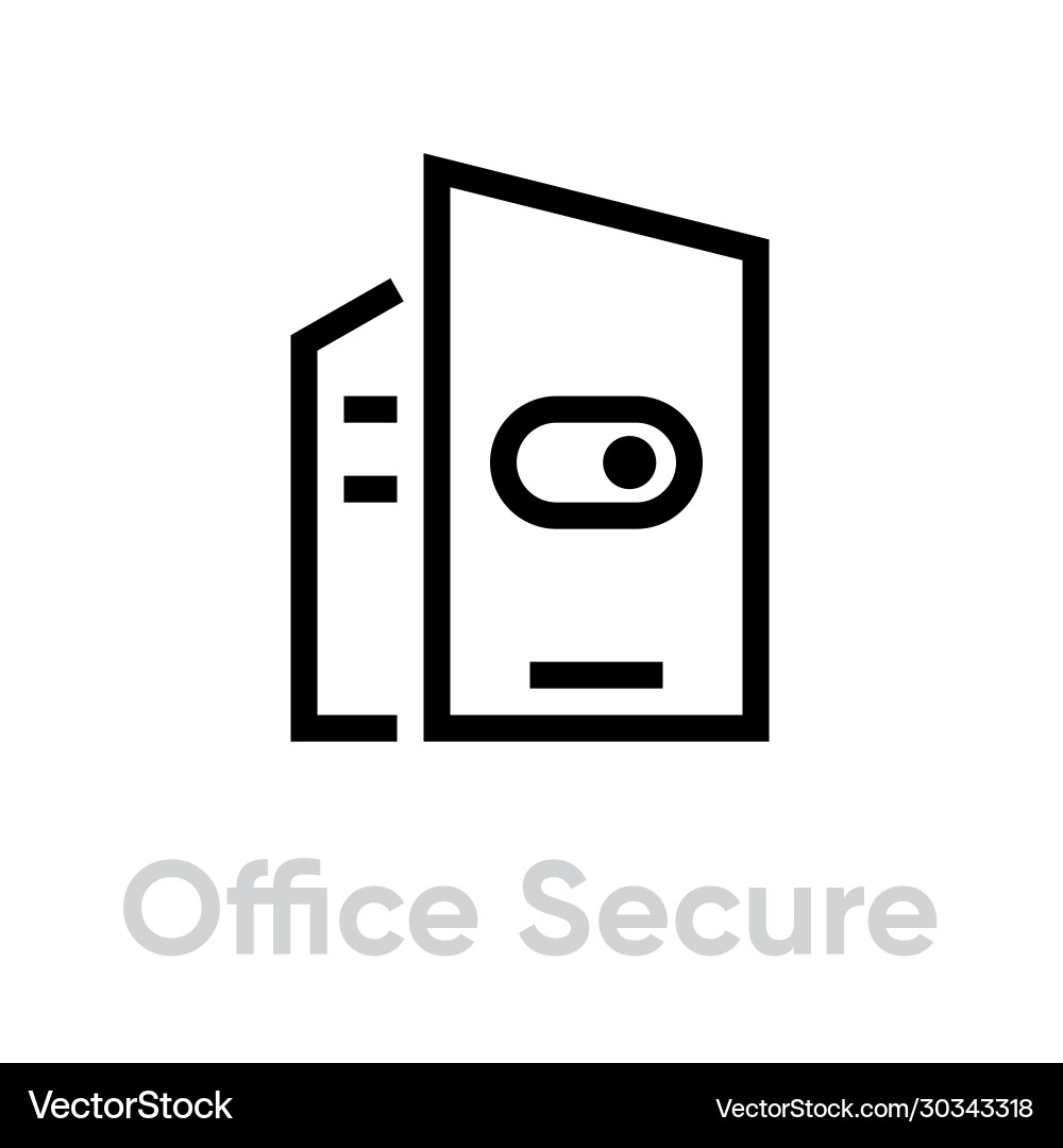 Switch office secure security icon editable line Switch office secure security icon editable line vector image