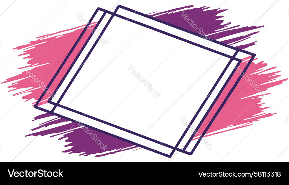 Tilted Square Frame – Modern Abstract Vector Image