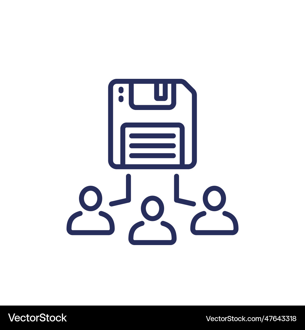 User Data Storage Icon vector image
