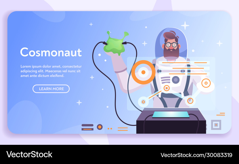 Astronaut character exploring outer space cartoon Astronaut character exploring outer space cartoon Vector Image