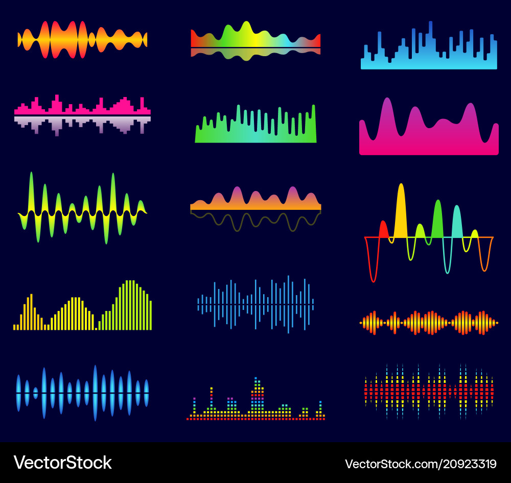 Audio Waveform Equalizer vector image