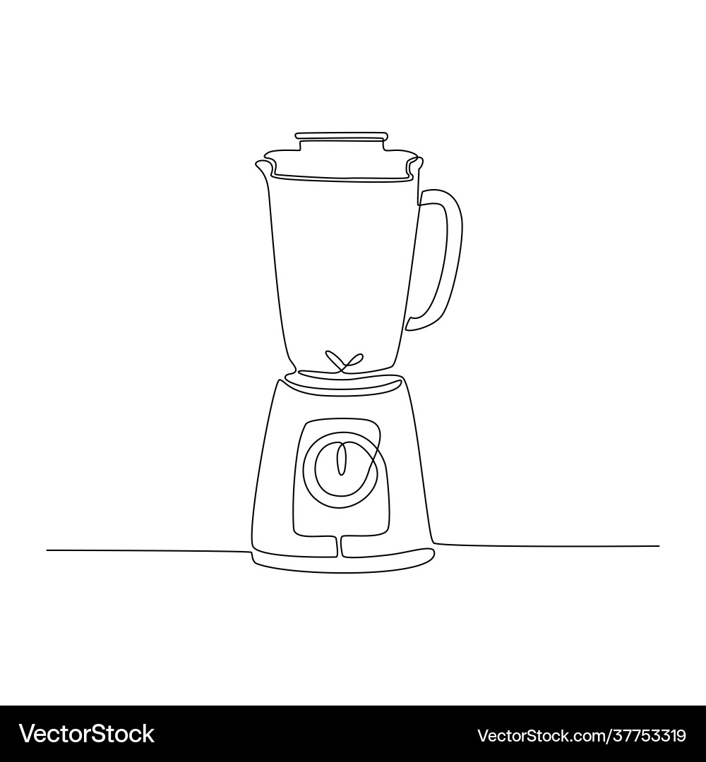 Continuous line juice blender Continuous line juice blender Vector Image