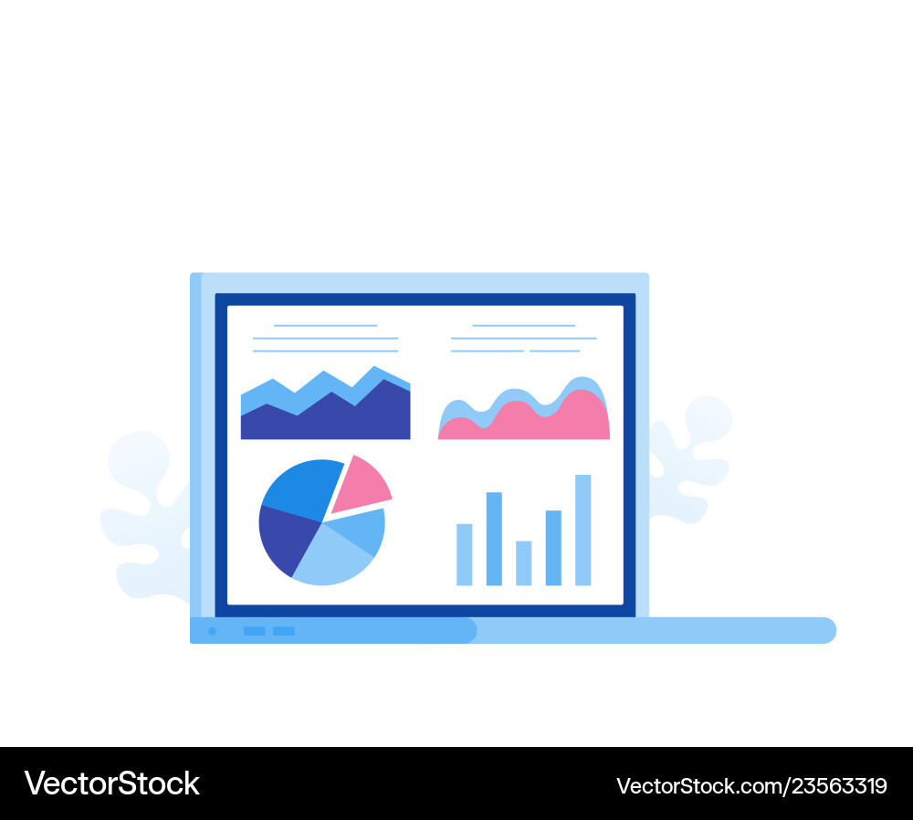 Data analysis concept analysts working Data analysis concept analysts working vector image