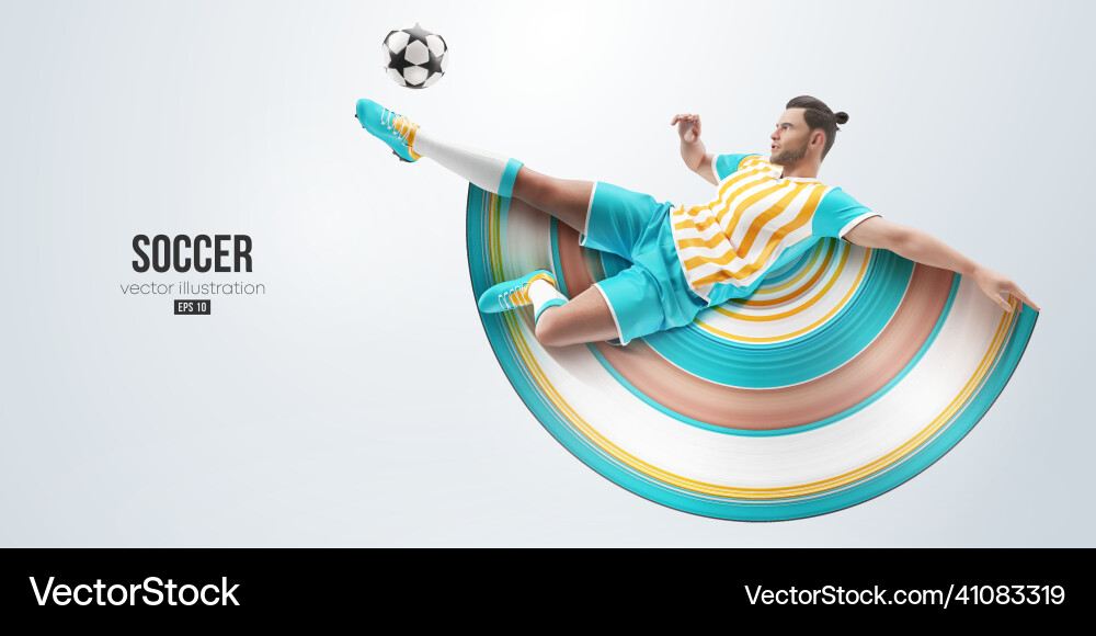 Dynamic Soccer Player in Action vector image