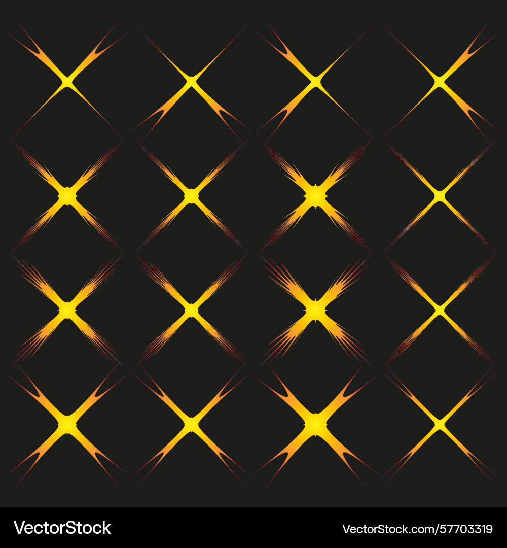 Golden cross pattern explosive light effect dark Golden cross pattern explosive light effect dark vector image