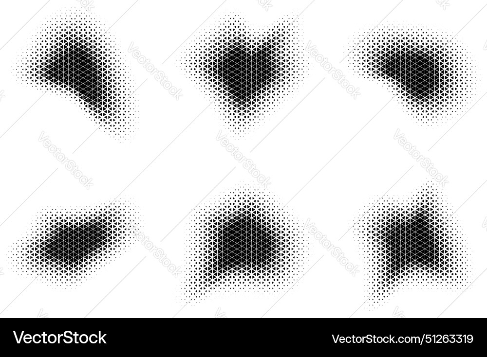 Halftone triangle pattern reprographic technique vector image