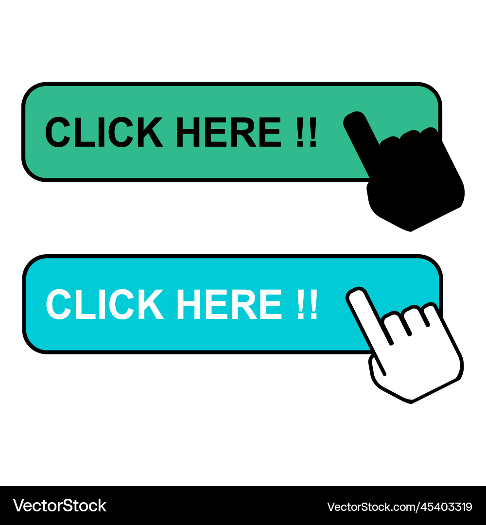 Klicken Sie hier Web-Taste Internet-Flach Klicken Sie hier Web-Taste Internet-Flach vektorbild