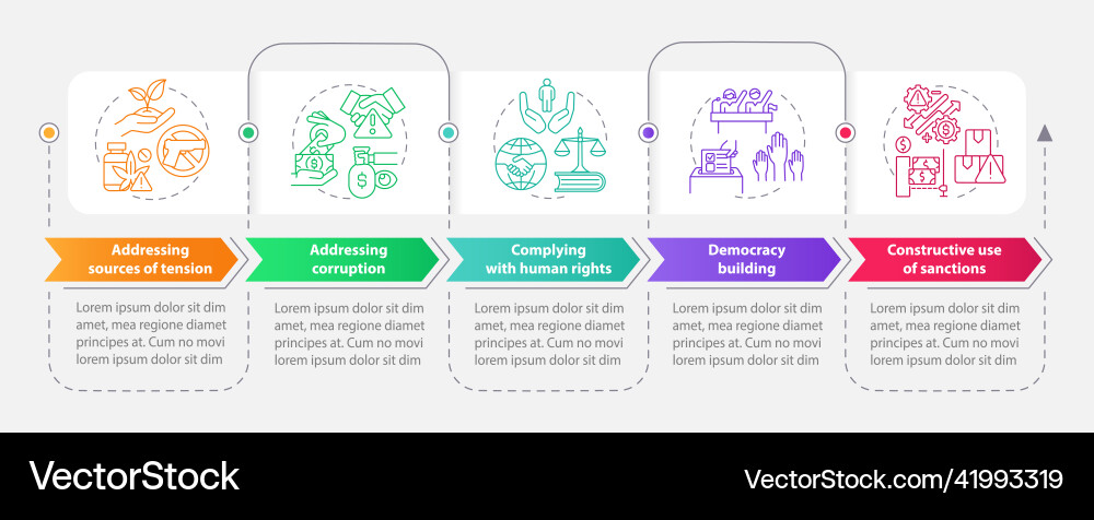 Preventing armed hostilities rectangle Preventing armed hostilities rectangle vector image