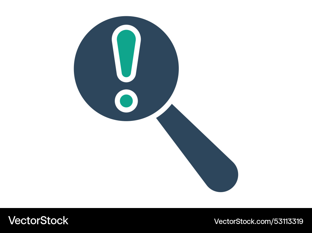 Problem icon solid style exclamation mark Problem icon solid style exclamation mark vector image