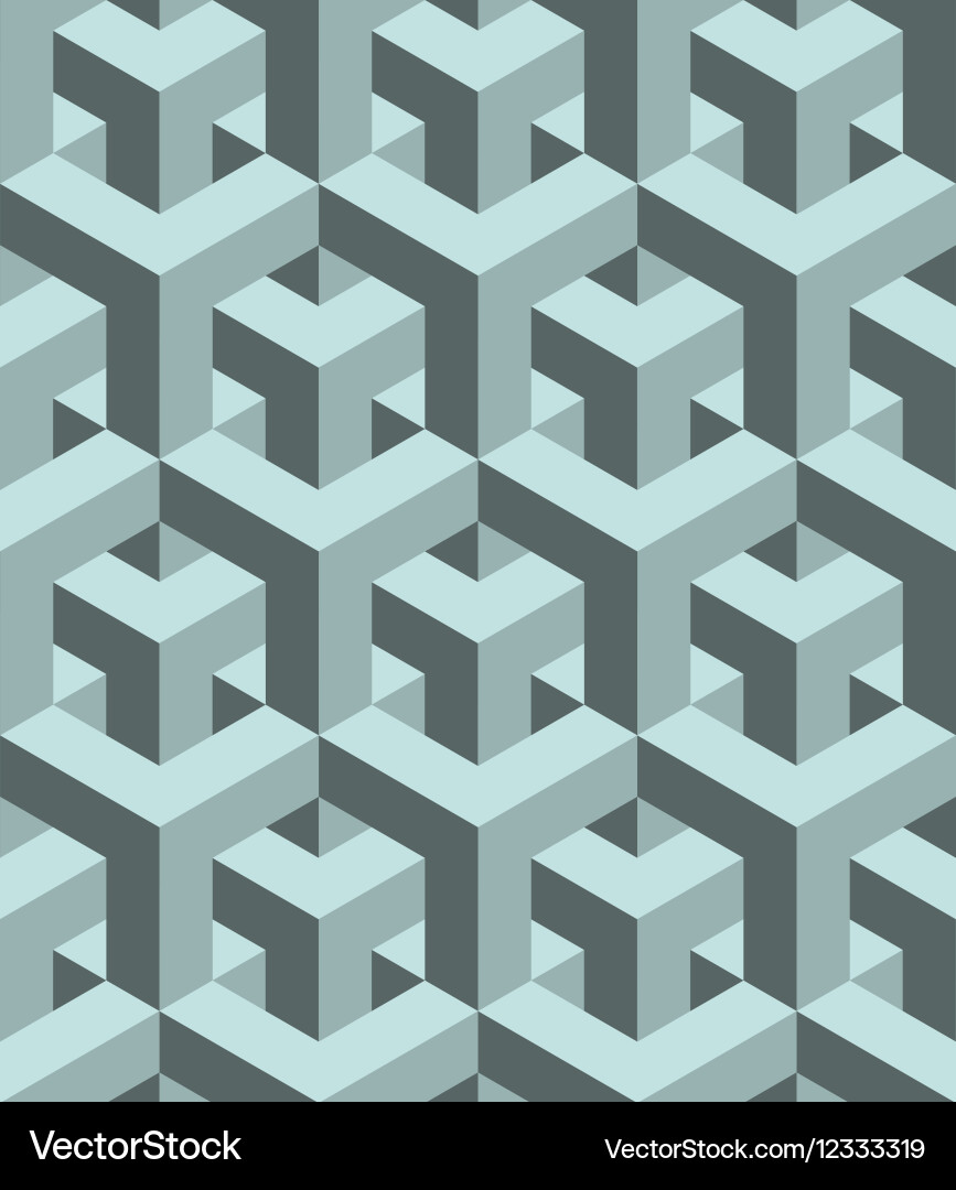 Seamless 3d pattern vector image