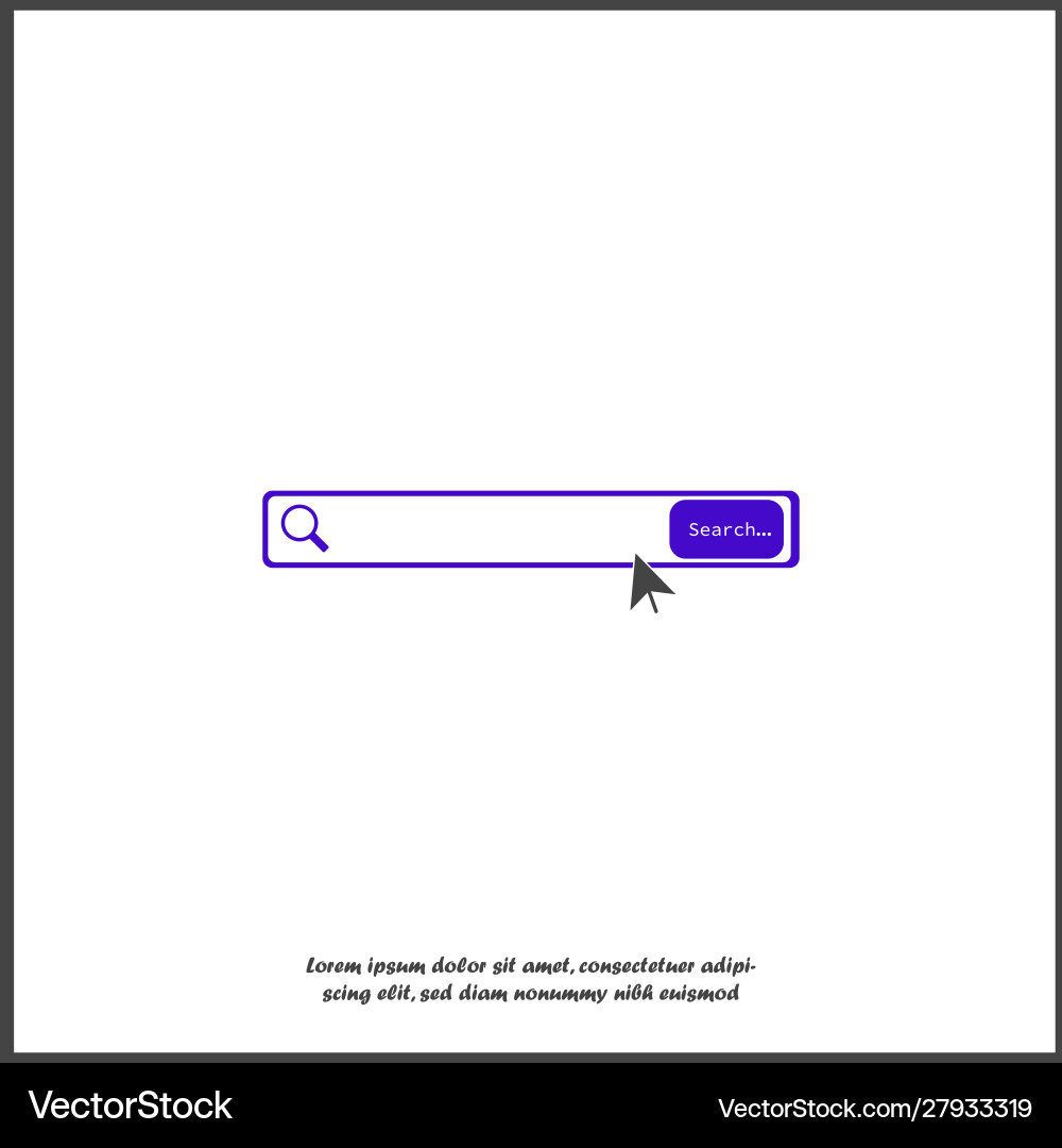 Search line image element for design set vector image