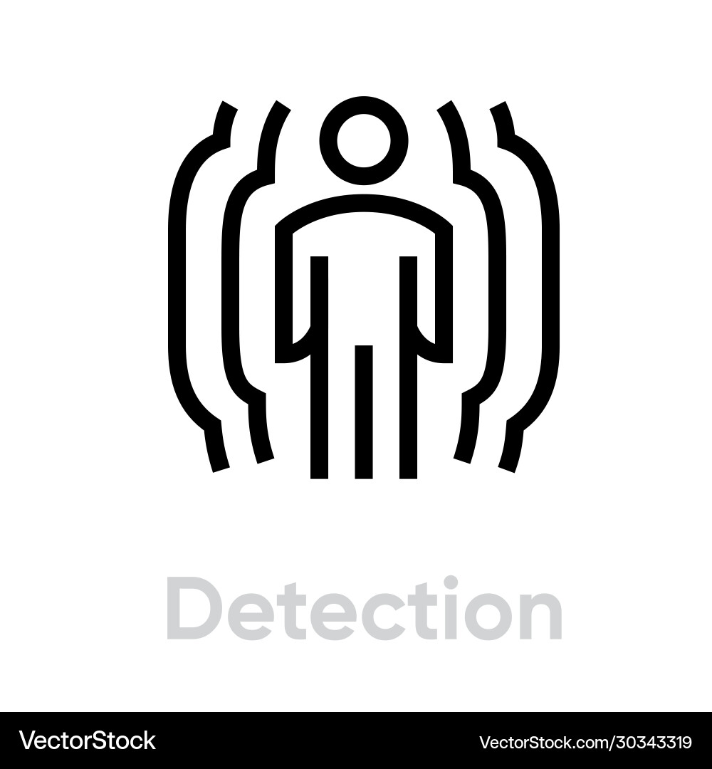Security Detection Icon - Man Wave Vector Image