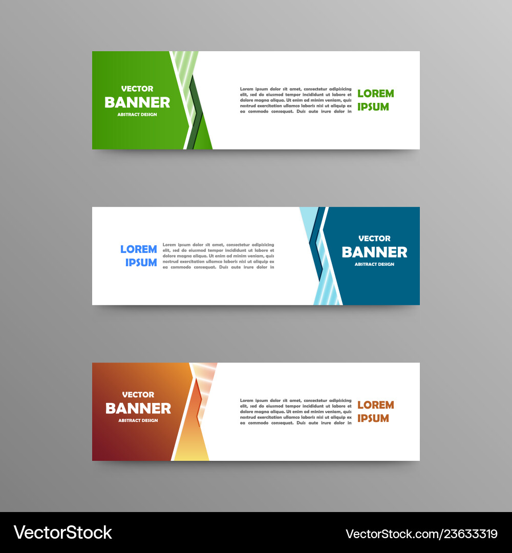 Set color banners abstract design Vector Image