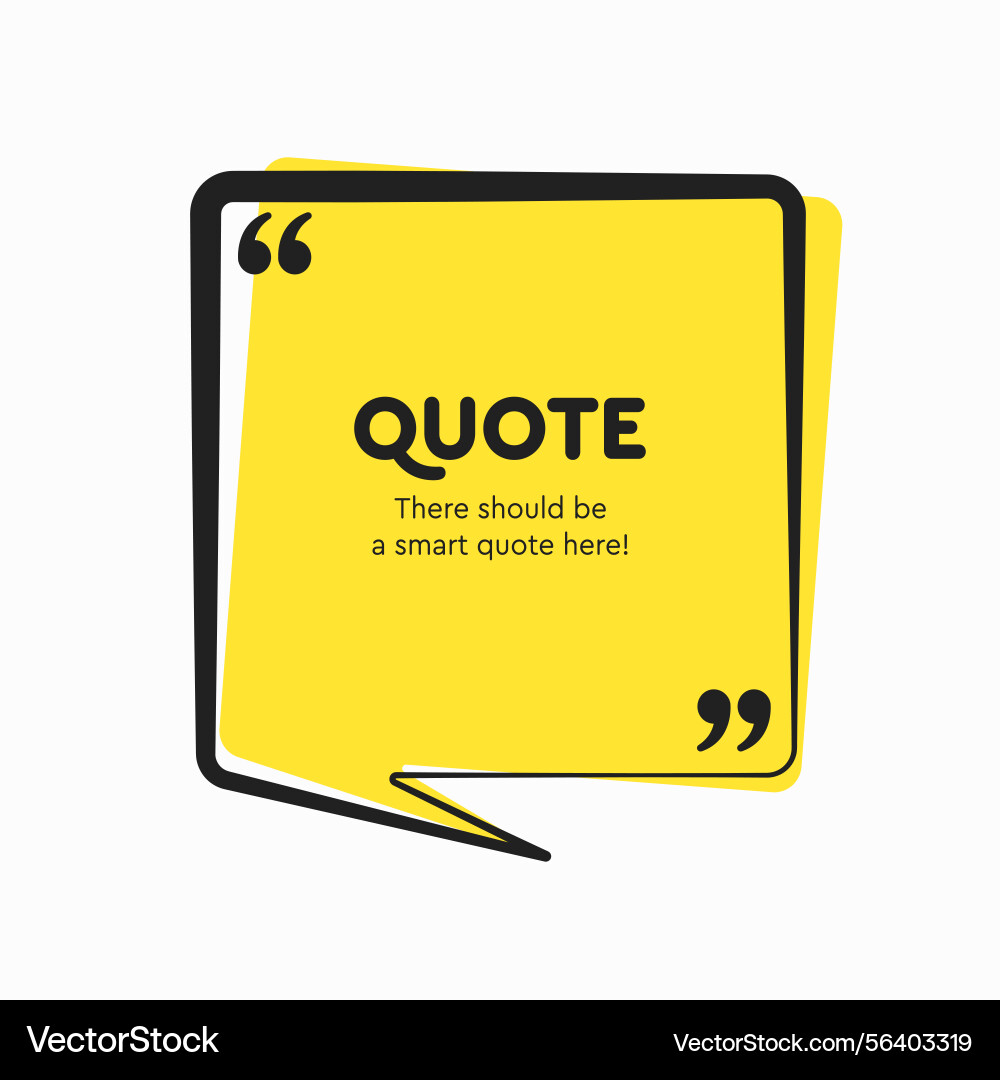 Speech bubble space for quote text frame message Speech bubble space for quote text frame message vector image