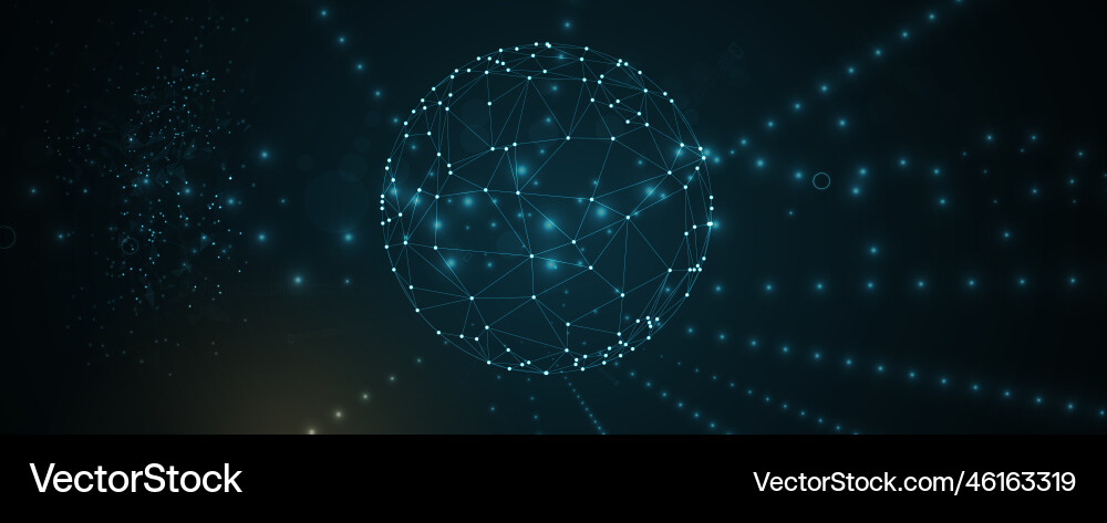 Technology data background idea of global Technology data background idea of global vector image
