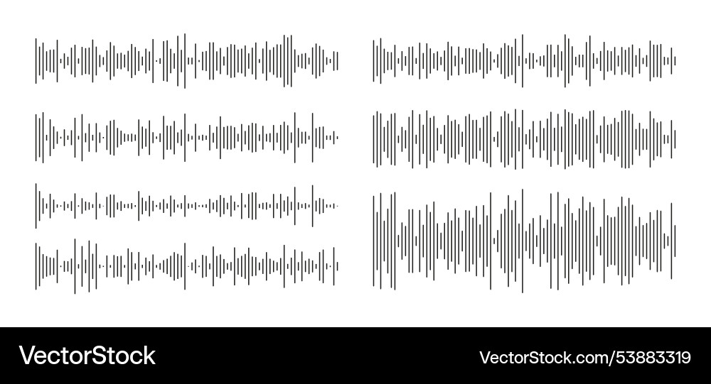 Waveform patterns audio chat speech Waveform patterns audio chat speech vector image